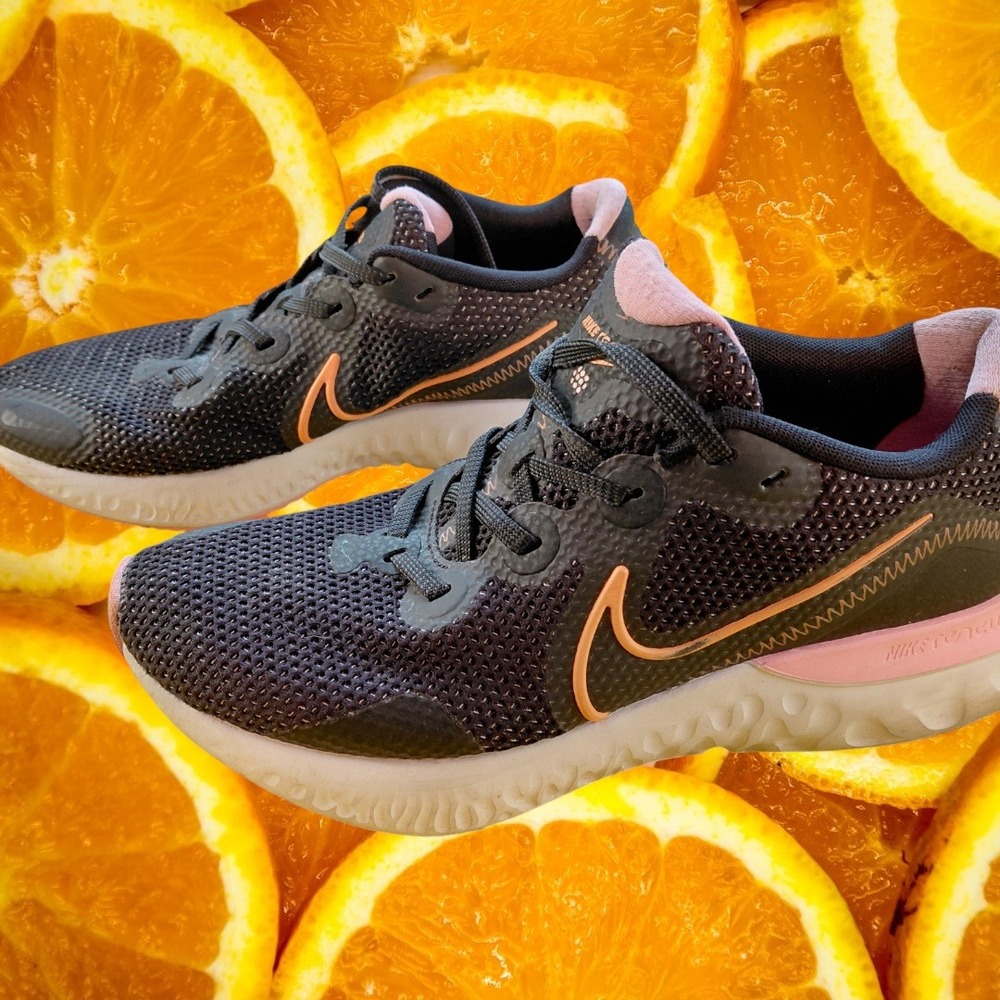Nike Renew Running Shoes‎ Women's Size 9 Sneakers Gray Peach Comfort Activewear